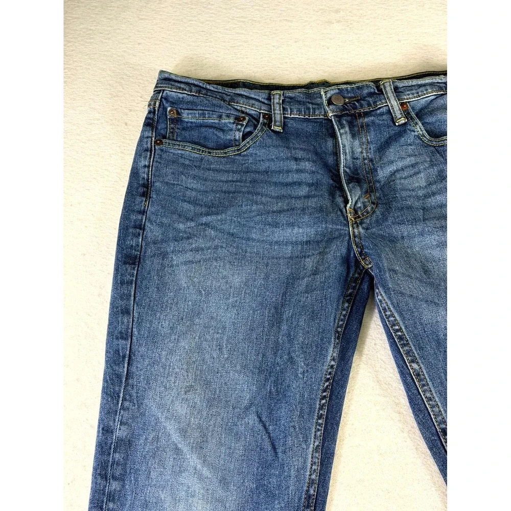 Levi's 511 Jeans Men 34x32 Blue Denim Medium Wash Streetwear Grunge Straight Leg
